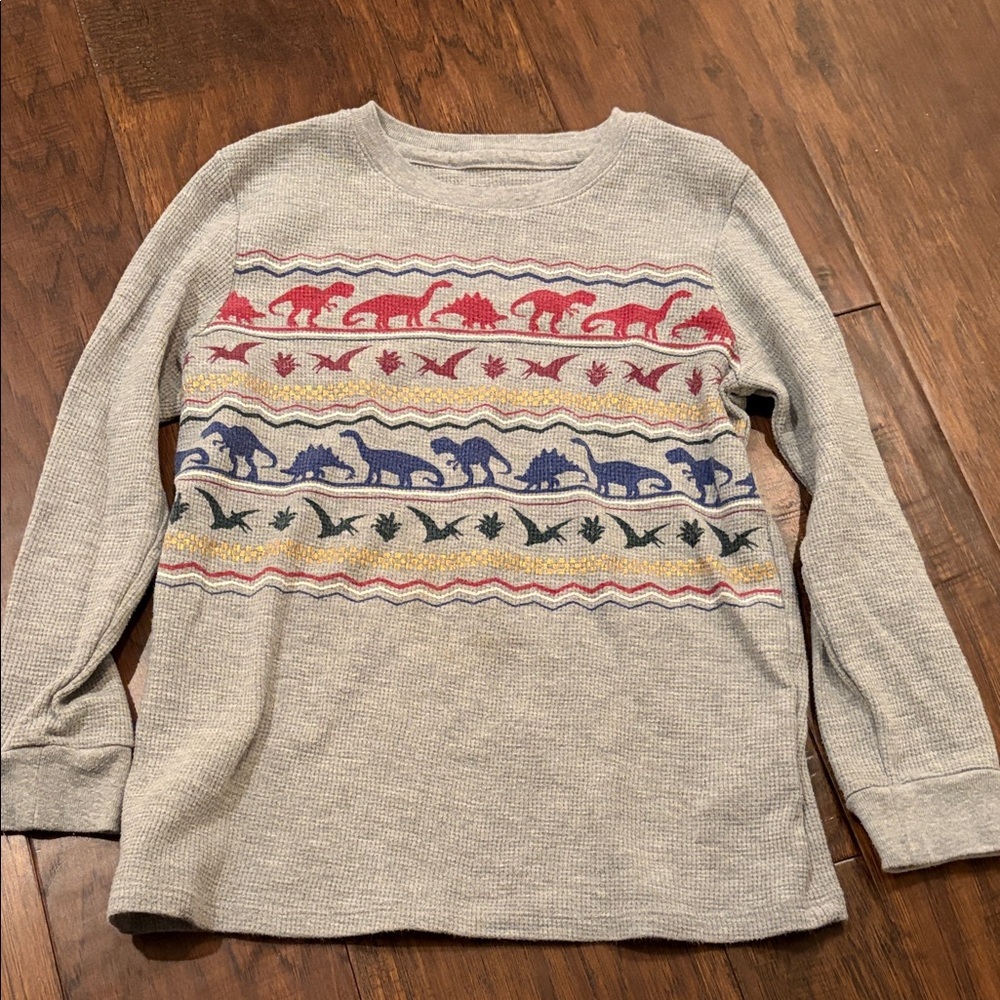 Epic Threads Gray Dinosaur Long Sleeve Tee